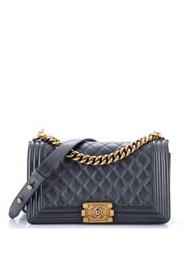 Chanel Boy Flap Bag Quilted Iridescent #373242C41B